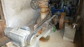 Innenaufnahme des Sägewerks