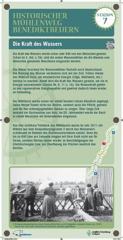 Tafel 7. Station des Mühlenwegs
