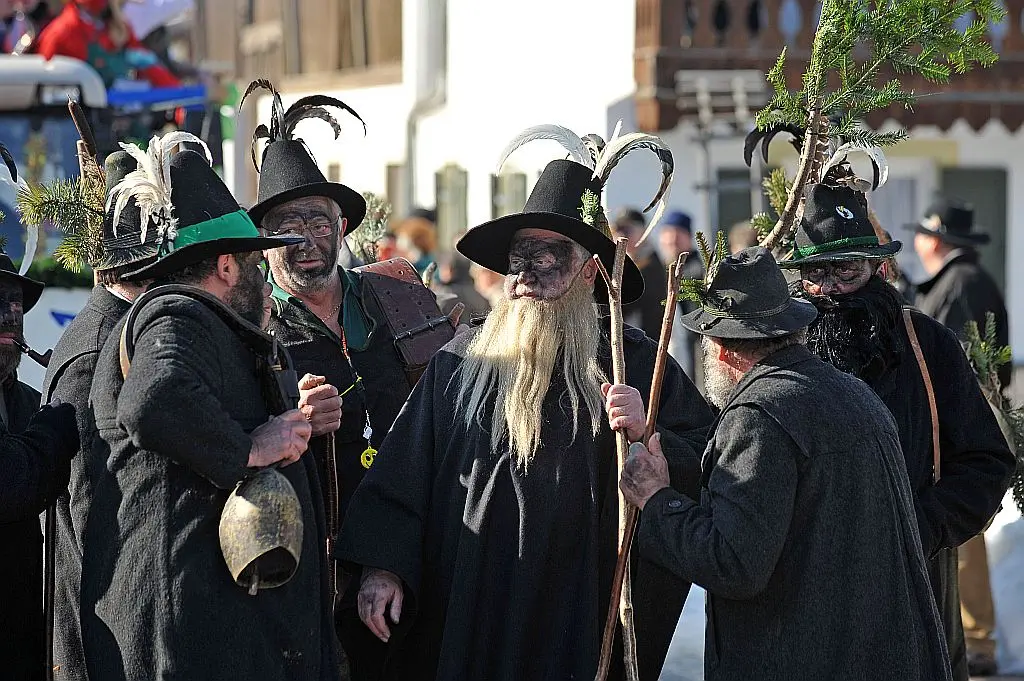 Fasching in Benediktbeuern Haberfeldtreiber am Faschingszug