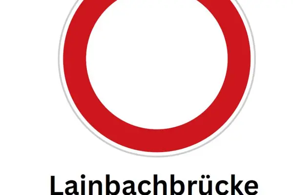 Lainbachbrücke gesperrt