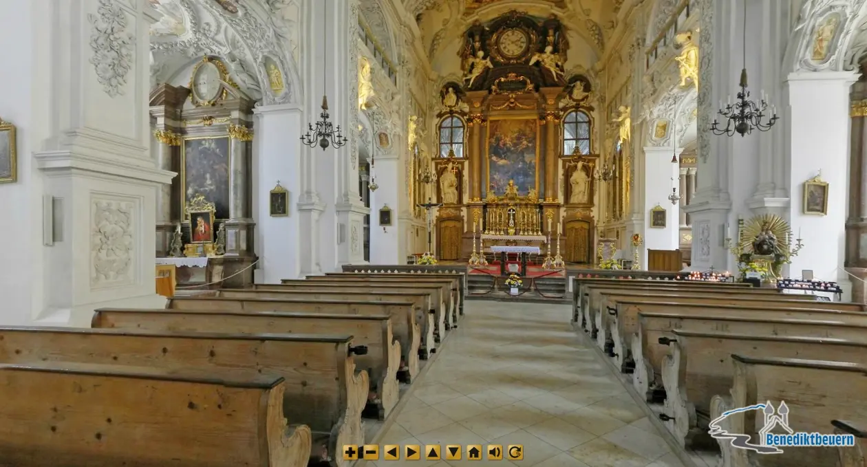 Innenaufnahme der Pfarrkirche Sankt Benedikt