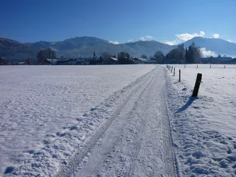 Blick auf Benediktenwand im Winter