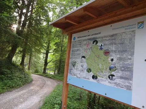 Schautafel am Lainbach