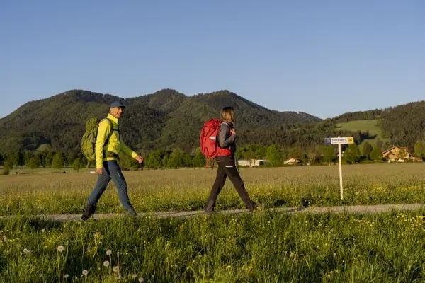 Wanderer auf dem Pilgerweg